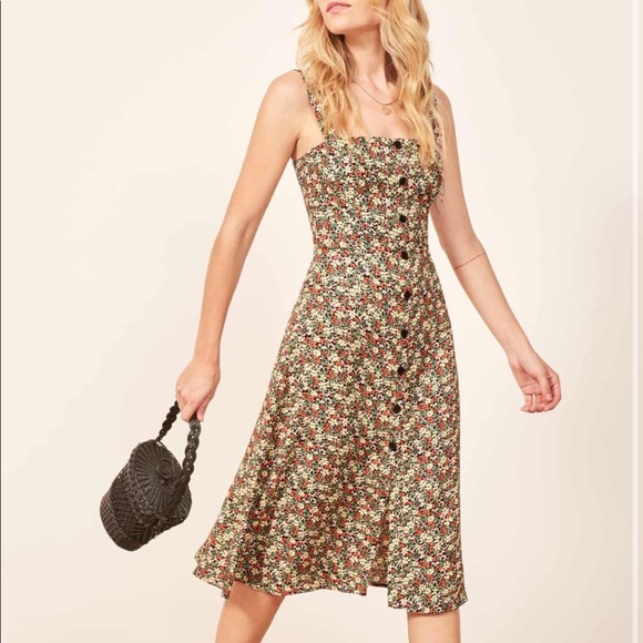 Reformation Dresses & Skirts - REFORMATION Persimmon Prairie Floral Midi Dress